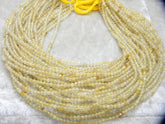 2-2.50MM Natural Golden Rutile Micro Cut faceted Rondelle beads, 13 inch strand, Golden Rutile Quartz For Jewelry Supplies