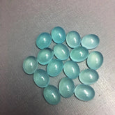 3x5MM, 4x6MM, 5x7MM, 6x8MM Aqua Chalcedony Oval Cabochon | AAA Aqua Chalcedony, Oval Cabochon | Chalcedony Cabs