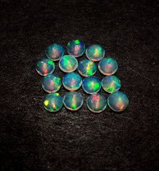 6MM, 7MM, 8MM Natural Ethiopian Opal Faceted Round Cut Gemstone, AAA Opal Round Cut stone Loose Gemstone Faceted - Opal Round for Jewelry