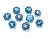 4MM, 5MM, 6MM Natural Swiss Blue Topaz Faceted Round Cut Stone, AAA Quality Swiss Blue Topaz Round calibrated Size Loose stone For Jewelry