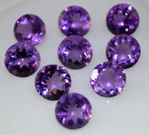 9MM, 10MM Natural Amethyst faceted Round Cut Gemstone, AAA quality Amethyst faceted round cut for jewelry, Purple Amethyst