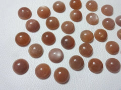 6MM, 7MM, 8MM Natural PEACH MOONSTONE Cabochon Round Stone, Superb Moon Flash have lots of gorgeous AAA Quality beautiful Chocolate color