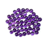 3MM, 4MM, 5MM, 6MM Natural Amethyst Round Cabochon Gemstone, AAA quality Purple Amethyst Smooth Round cabs For Jewelry