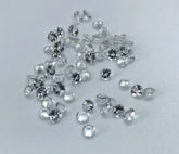 6MM, 7MM, 8MM Natural White Topaz Faceted Round Cut Gemstone, AAA Quality Loose white topaz round cut Gemstone for topaz jewelry