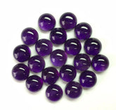 7MM, 8MM, 9MM, 10MM Natural Amethyst Round Cabochon AAA quality-high quality gemstones For Jewelry Making