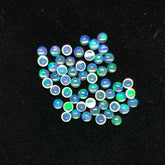 1.50MM, 2MM, 2.50MM Natural Ethiopian Opal Cabochon Round Gemstone, AAA Ethiopian Opal Smooth Round Multi fire Loose Cabochon For Jewelry