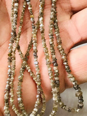 Natural Champagne Diamond Uncut Rough Beads, Diamond Necklace, Diamond Faceted Beads, Natural Diamond for Jewelry