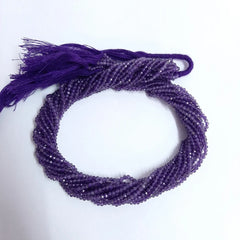 2-2.50MM Natural Amethyst Micro cut Faceted Rondelle Beads, AAA Tiny purple Gemstone Beads Amethyst faceted rondelle beads for jewelry