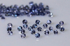 2.5MM, 3MM, 4MM Natural Tanzanite Faceted Round Cut Gemstone, AAA Natural Tanzanite Faceted Round Loose Calibrated Cut Gemstone For Jewelry