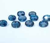 5x7MM, 6x8MM, 7x9MM Natural London Blue Topaz faceted Oval Cut Gemstone, AAA London Topaz Oval cut Calibrated Loose Gemstone for Jewelry