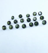 2MM, 3MM Natural Dark Green Tourmaline Faceted Round Cut Gemstone, AAA Quality Green Tourmaline Round cut for jewelry making