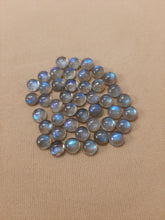3MM, 4MM, 5MM, 6MM Natural Labradorite Smooth Round flat back Cabochon stone, AAA Blue flashy Labradorite Smooth Round stone For Jewelry