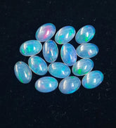 3X4MM, 3X5MM, 4X5MM, 4X6MM, 5X7MM Natural Ethiopian Opal Oval cabochon stone, AAA Multi fire Ethiopian Opal Smooth Oval loose For Jewelry