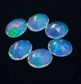 6X8MM, 7X9MM, 8X10MM, 9X11MM Natural Ethiopian Opal Faceted Oval cut Gemstone, AAA Multi fire Ethiopian opal Calibrated Size loose gemstone