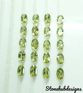 3x5MM, 4x6MM, 5x7MM Natural Peridot Faceted Oval Cut Gemstone, AAA Green Peridot Oval cut faceted Calibrated Size loose Stone for jewelry