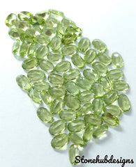 3x5MM, 4x6MM, 5x7MM Natural Peridot Faceted Oval Cut Gemstone, AAA Green Peridot Oval cut faceted Calibrated Size loose Stone for jewelry