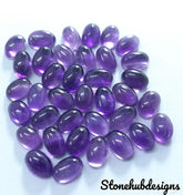 3x5MM, 4x6MM, 5x7MM Natural Amethyst Oval cabochon, AAA quality Amethyst Smooth Oval Stone For Jewelry