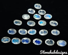 Natural Moonstone Faceted Oval Cut Gemstone, Moonstone Blue Fire Faceted Oval loose Calibrated Gemstone For Jewelry
