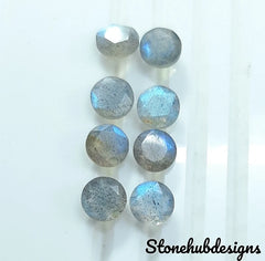 7MM, 8MM, 9MM, 10MM Natural Labradorite Faceted Round Cut Stone, AAA Labradorite Blue flashy Faceted Round Cut size loose stone For Jewelry