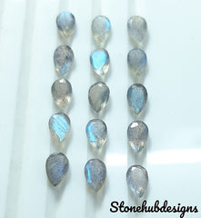 4x6MM, 5x7MM, 6x8MM, 7x9MM Natural Labradorite Faceted Pear Cut Stone, AAA Labradorite Faceted Pear Calibrated Gemstone for jewelry