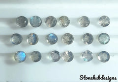 3MM, 4MM, 5MM, 6MM Natural Labradorite Faceted Round Cut Stone, AAA Labradorite Faceted Round Calibrated Blue flashy Cut Stone For jewelry
