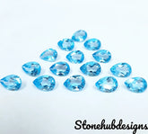 4x6MM, 5x7MM, 6x8MM, 7x9MM Natural Swiss Topaz Faceted Pear cut Stone, AAA Swiss Topaz Faceted Pear Cut Calibrated loose Stone For Jewelry