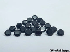 7MM, 8MM, 9MM, 10MM Black Spinel Faceted Round Cut gemstone, 100% Natural AAA Quality Black Spinel Round Faceted Loose Gemstone