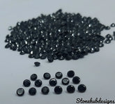 3MM, 3.50MM, 4MM, 4.50MM, 5MM, 6MM Black Spinel Faceted Round Stone, 100% Natural AAA Black Spinel Round Faceted Loose Calibrated Gemstone
