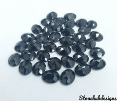 7x9MM, 8x10MM, 9x11MM, 10x12MM Natural Black Spinel Faceted Oval Cut Gemstone, AAA Black Spinel faceted Oval Loose Calibrated for Jewelry