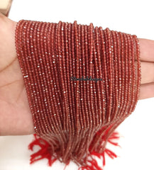 2-2.50MM Natural Mozambique Garnet Faceted Rondelle Micro Cut Beads, AAA Quality Mozambique Garnet faceted Rondelle beads For Jewelry