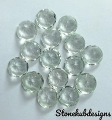 8MM, 9MM, 10MM AAA Green Amethyst Faceted Round Cut Gemstone, 100% Natural Green Amethyst Round cut faceted loose stone For Jewelry Making