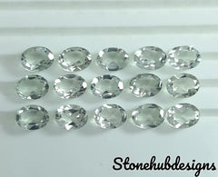 6X8MM, 7X9MM, 8X10MM AAA Green Amethyst Faceted Oval Cut Gemstone, 100% Natural Green Amethyst Oval Cut loose stone For Jewelry Making
