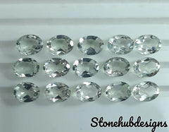 6X8MM, 7X9MM, 8X10MM AAA Green Amethyst Faceted Oval Cut Gemstone, 100% Natural Green Amethyst Oval Cut loose stone For Jewelry Making