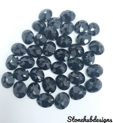 7x9MM, 8x10MM, 9x11MM, 10x12MM Natural Black Spinel Faceted Oval Cut Gemstone, AAA Black Spinel faceted Oval Loose Calibrated for Jewelry