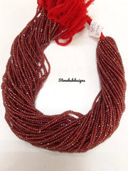 2-2.50MM Natural Mozambique Garnet Faceted Rondelle Micro Cut Beads, AAA Quality Mozambique Garnet faceted Rondelle beads For Jewelry