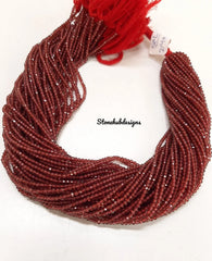 2-2.50MM Natural Mozambique Garnet Faceted Rondelle Micro Cut Beads, AAA Quality Mozambique Garnet faceted Rondelle beads For Jewelry