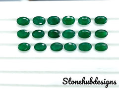 Natural Emerald faceted Oval Cut Gemstone, 100% Genuine Emerald Faceted Oval Cut loose deep green color calibrated for jewelry making
