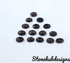 3X5MM, 4X6MM, 5X7MM Natural Smoky Quartz Faceted Oval Cut Gemstone, AAA Brown Smoky quartz oval cut for jewelry