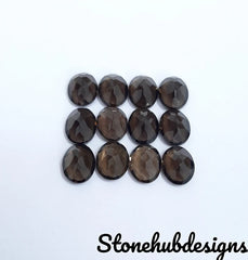6x8MM, 7x9MM, 8x10MM Natural Smoky Quartz Faceted Oval Cut Gemstone, AAA Smoky quartz Oval cut for jewelry making stone
