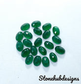 Natural Emerald faceted Oval Cut Gemstone, 100% Genuine Emerald Faceted Oval Cut loose deep green color calibrated for jewelry making