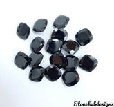 4MM, 5MM, 6MM Natural Black Spinel Faceted Cushion gemstone, 100% Natural AAA Quality Black Spinel Cushion Faceted Loose Gemstone