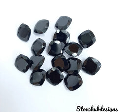 4MM, 5MM, 6MM Natural Black Spinel Faceted Cushion gemstone, 100% Natural AAA Quality Black Spinel Cushion Faceted Loose Gemstone