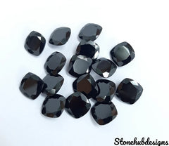 4MM, 5MM, 6MM Natural Black Spinel Faceted Cushion gemstone, 100% Natural AAA Quality Black Spinel Cushion Faceted Loose Gemstone