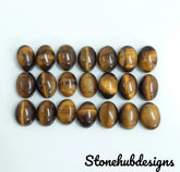 4x6MM, 5x7MM, 6x8MM, 7x9MM, 8x10MM Tiger Eye Cabochon Oval Gemstone, Natural TIGER Eye Oval Cabochon Loose Gemstone for Jewelry Making