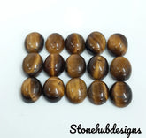 9x11MM, 10x12MM, 12x16MM, 13x18MM, 15x20MM Tiger Eye Cabochon Oval Gemstone , Natural TIGER Eye Oval Cabochon Loose Stone For Jewelry Making