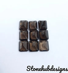 7x9MM, 8x10MM, 9x11MM Natural Smoky Quartz Faceted Octagon Cut Gemstone, AAA Smoky Quartz Octagon Cut for jewelry