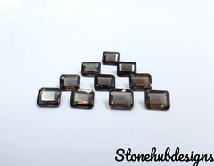 7x9MM, 8x10MM, 9x11MM Natural Smoky Quartz Faceted Octagon Cut Gemstone, AAA Smoky Quartz Octagon Cut for jewelry
