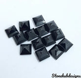 7MM, 8MM, 9MM, 10MM Natural Black Spinel Faceted Square gemstone, AAA Quality Black Spinel Square Faceted Loose Gemstone for Jewelry