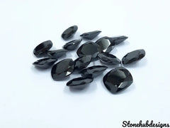 4MM, 5MM, 6MM Natural Black Spinel Faceted Cushion gemstone, 100% Natural AAA Quality Black Spinel Cushion Faceted Loose Gemstone