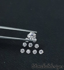 10 pcs 2MM, 2.50MM, 3MM, 3.50MM Moissanite Round Brilliant Cut Gemstones- Loose White Moissanite D Color VS-VVS Clarity Stone for jewelry